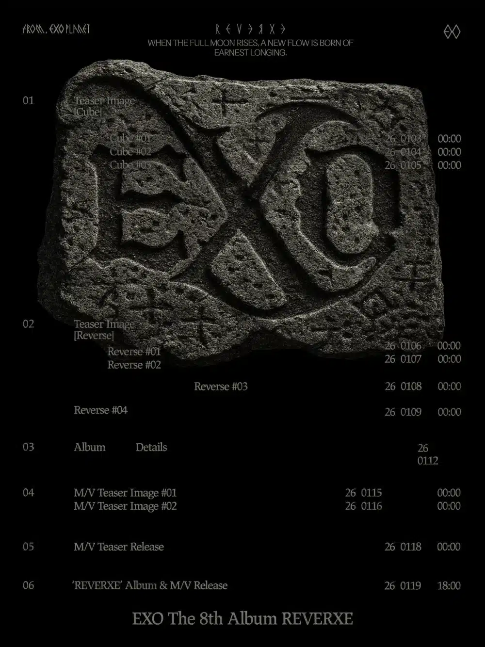 EXO Unveils Schedule Poster for 8th Album ‘REVERXE,’ Fans Anticipate New Era - SukaKpop.com - Kpop and Korean Drama Top News